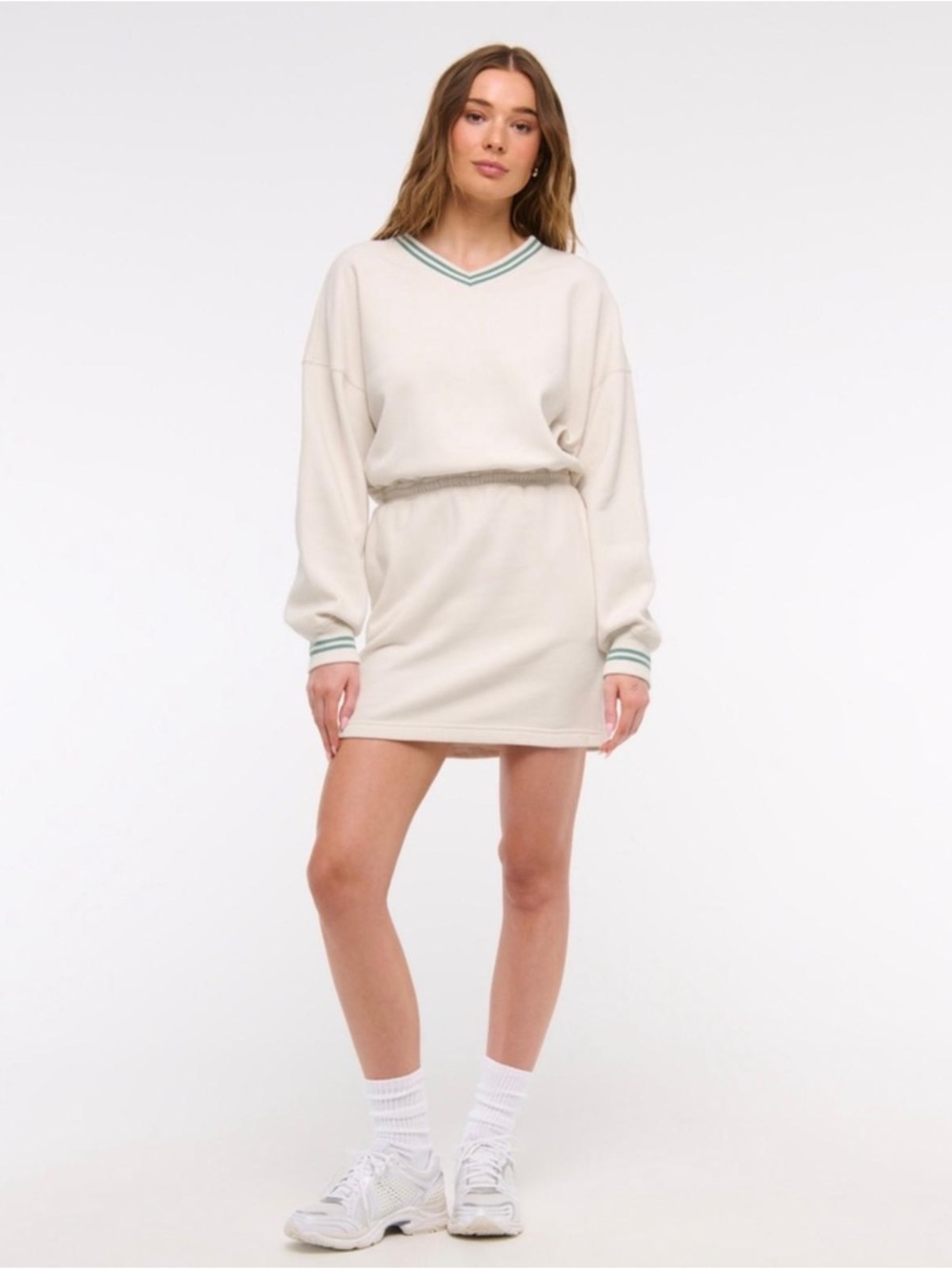Abercrombie & Fitch V-Neck Fleece Mini Dress - Size S